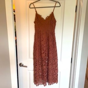 ASTR Coral Midi Dress with cutout detail